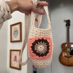Handmade Crochet Water Bottle Sling Bag